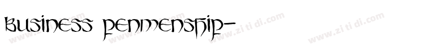 business penmenship字体转换
